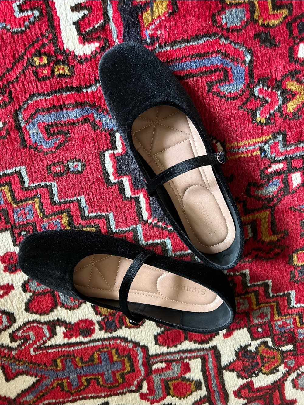 Black Velvet Ballet Flats - Size 39